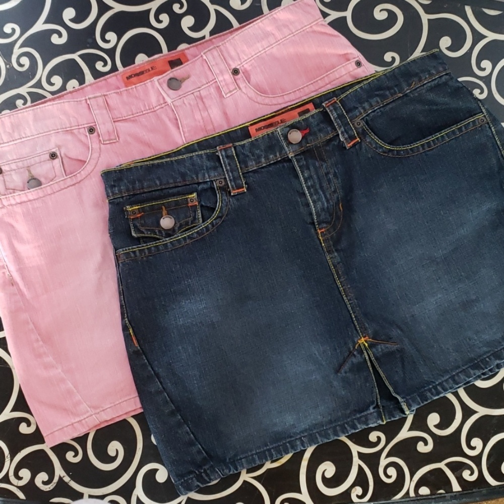 2 Mossimo Denim Mini-Skirts SIZE 13